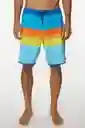 ONeill Short de Baño Four Square Stretch Am Azul Talla 32