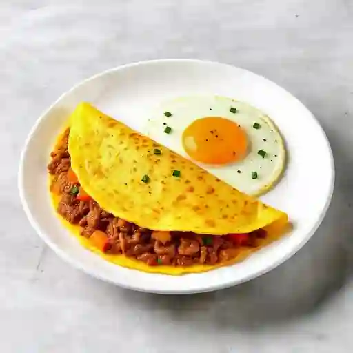 Omelette de carne mechada