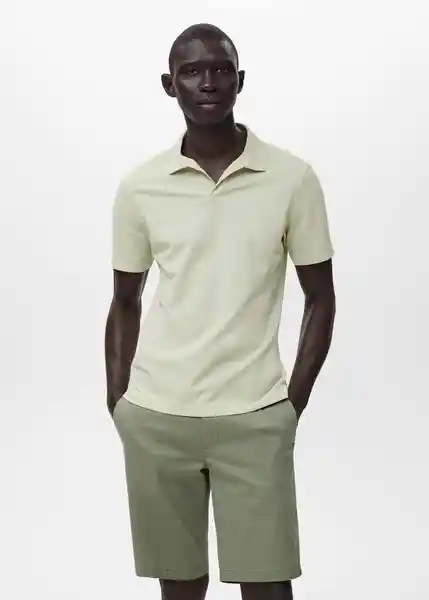 Camiseta Polo Taga Menta Talla M Hombre Mango