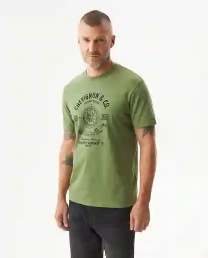 Camiseta Compass Graphic Verde Loden Oscuro Talla L Chevignon
