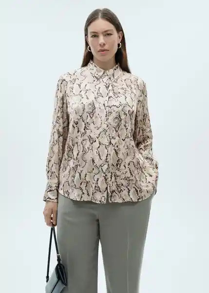 Camisa Ideale Arena Talla S Mujer Mango