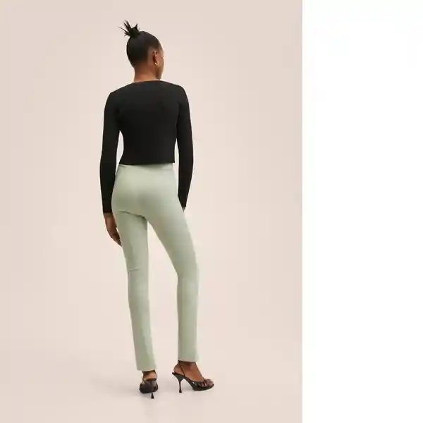 Leggings Puntaaco-A Verde Pastel Talla L Mujer Mango