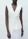 Vestido Mariona Blanco Talla M Mujer Mango