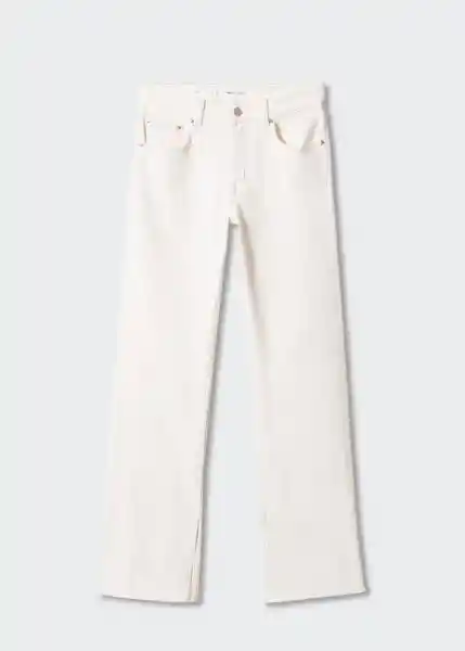 Jean Elle Off White Talla 46 Mujer Mango