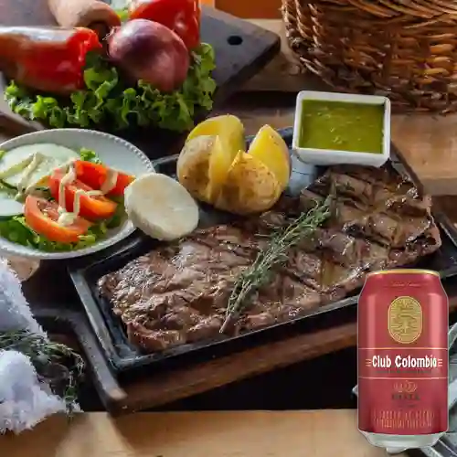 Combo Churrasco + Club Colombia Roja 330 ml