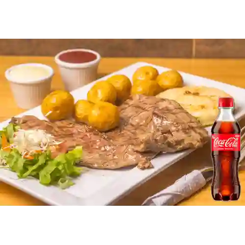 Combo Carne Asada a la Parrilla +Cocacola Orig 400ml