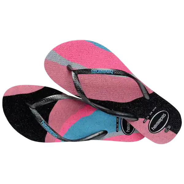 Sandalias Slim Palette Glow Negro Talla 40 4145766 Havaianas