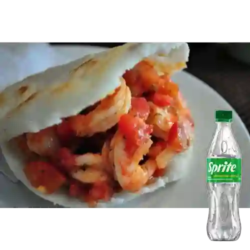 Combo Arepa Messi + Sprite Original 400ml