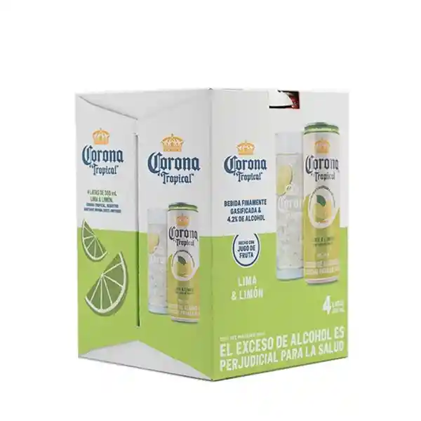 Corona Pack Bebida Aperitivo Tropical Lima Limón