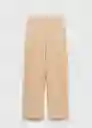 Pantalón Gelato Beige Talla 36 Mujer Mango