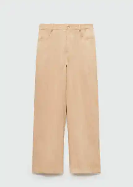 Pantalón Gelato Beige Talla 36 Mujer Mango