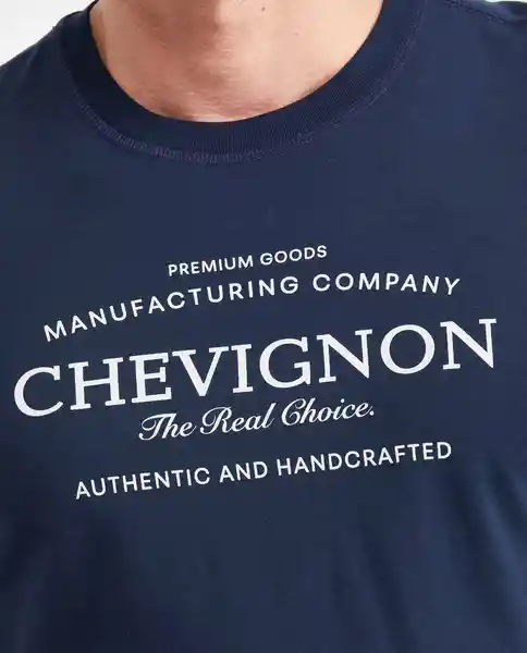 Camiseta Authentic Azul Dark Ultra Oscuro T. XL Chevignon