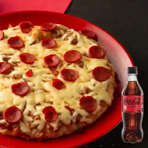 Combo Pizza de Carnes + Coca Cola Sin Azúcar 600ML