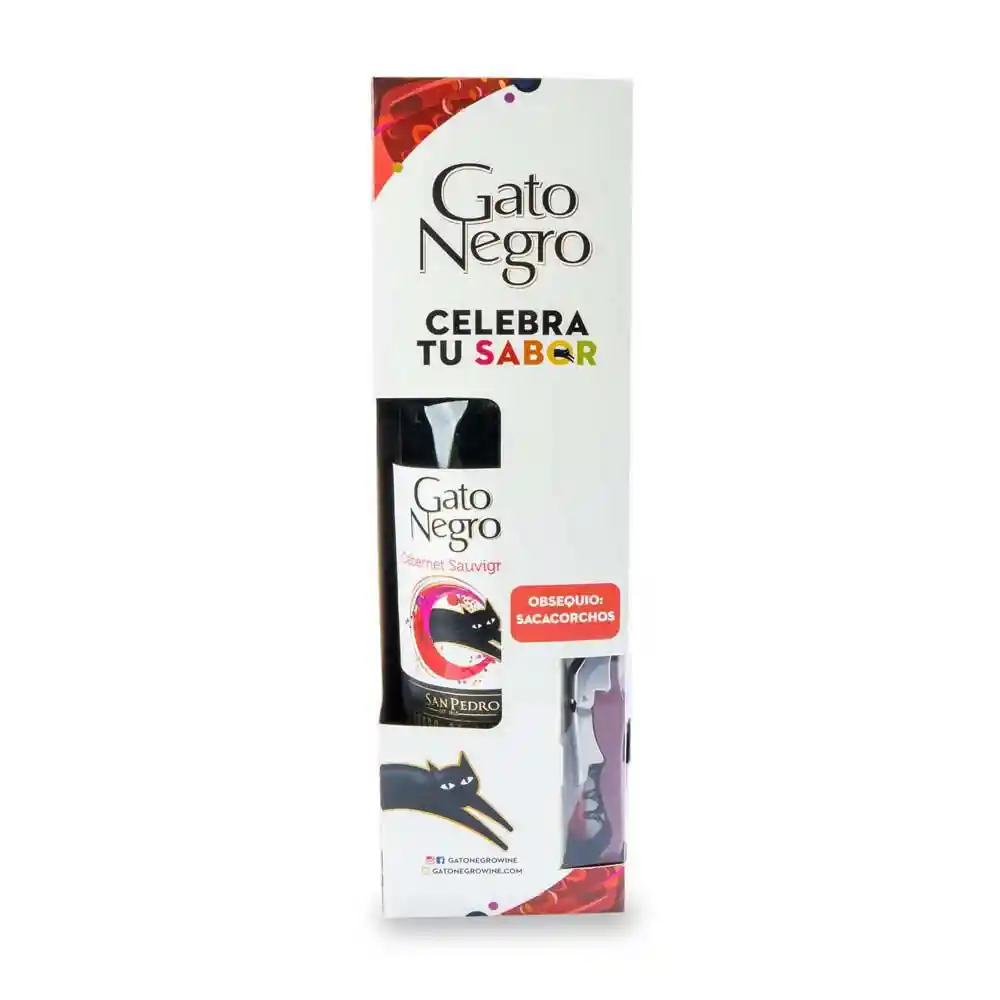 Gato Negro  Vino Tinto Cabernet Sacacorcho750 Ml