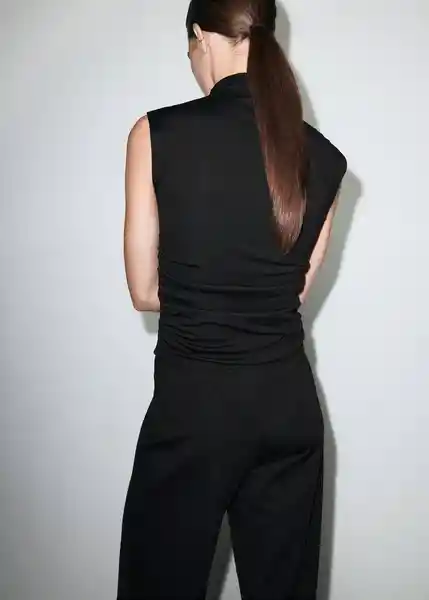 Top Xcanan Negro Talla XL Mujer Mango