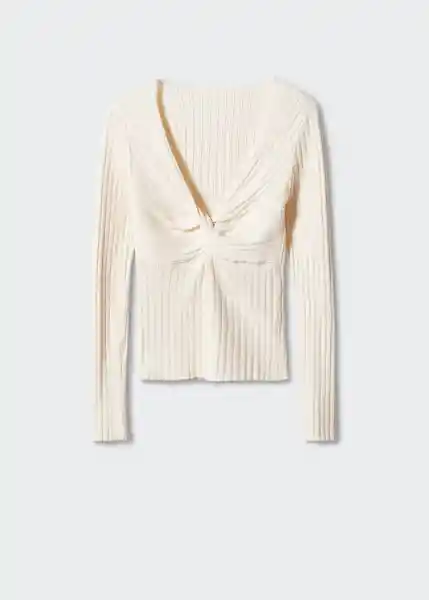 Saco Jersey Risu Crudo Talla S Mujer Mango