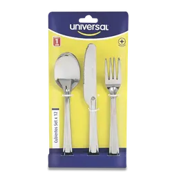 Universal Juego de 3 Cubiertos 4 Puestos