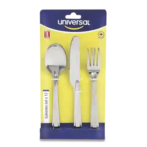 Universal Juego de 3 Cubiertos 4 Puestos