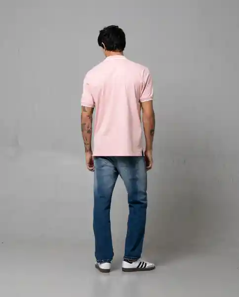 Camiseta Polo Iconica Hombre Rosa Meloso Medio T L 34688 Rifle