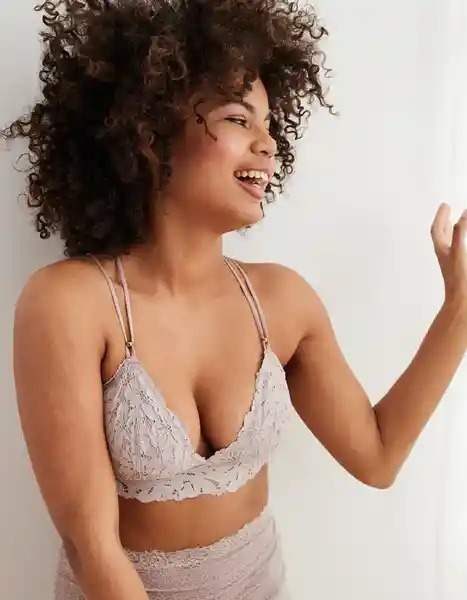 Bralette Aerie Beige Talla Large American Eagle 16982996