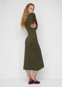 Vestido Percebe Khaki Talla 27 Mujer Mango