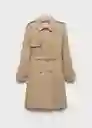 Gabardina Trench Polana Beige Talla M Mujer Mango