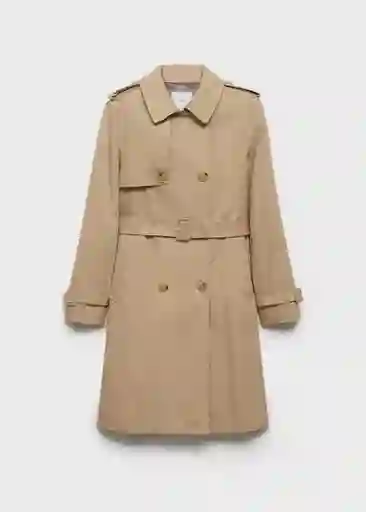 Gabardina Trench Polana Beige Talla M Mujer Mango