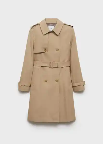 Gabardina Trench Polana Beige Talla M Mujer Mango