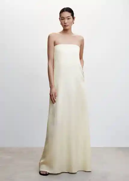 Vestido Chloe-A Off White Talla XL Mujer Mango