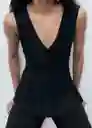 Top Pep Negro Talla S Mujer Mango