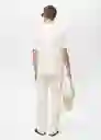 Camiseta Liman Blanco Talla L Hombre Mango