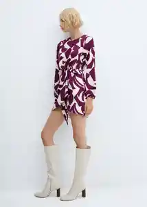 Vestido Murcia Burdeos Talla M Mujer Mango