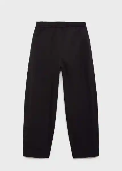 Pantalón Fog Negro Talla M Mujer Mango