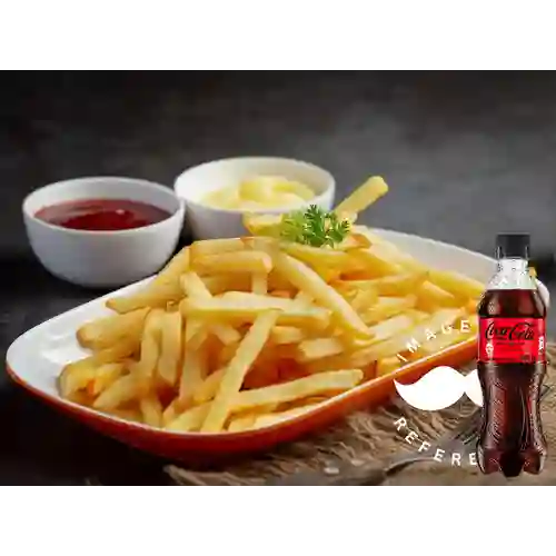 Combo Papa a la Francesa + Coca Cola Sin Azúcar 400 ml