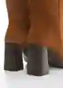 Botines es Jockey Tabaco Talla 35 Mujer Mango
