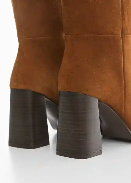 Botines es Jockey Tabaco Talla 35 Mujer Mango