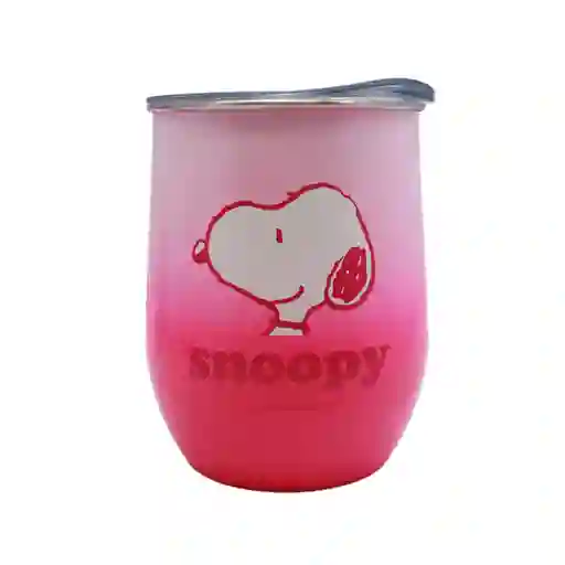 Vaso Acero Snoopy Rosa 360 mL Miniso