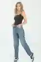 Jean Mom Lauren Color Azul Claro Talla 6 Ragged