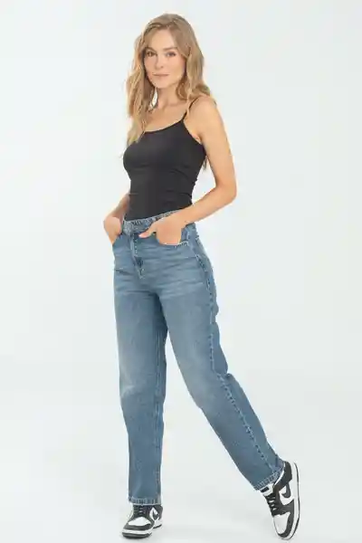 Jean Mom Lauren Color Azul Claro Talla 6 Ragged