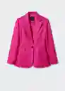 Blazer Americana Smart Fucsia Talla L Mujer Mango