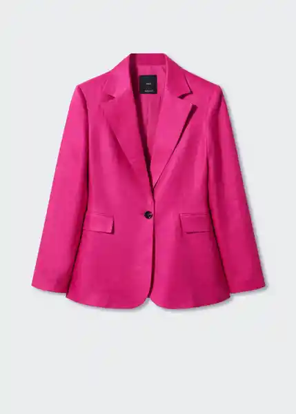 Blazer Americana Smart Fucsia Talla L Mujer Mango