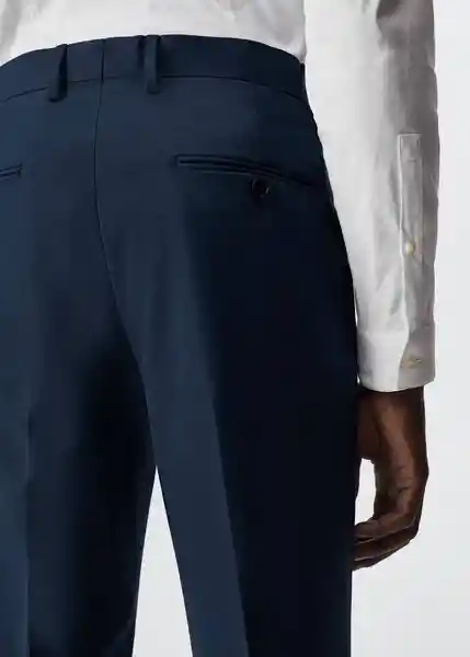 Pantalón Brasilia Navy Talla 38 Hombre Mango