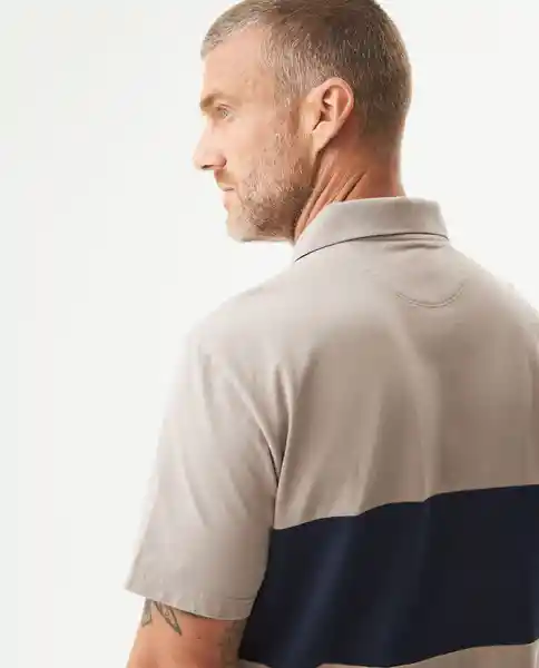 Camiseta Block Polo Hombre Beige Atmósfera Medio T L Chevignon