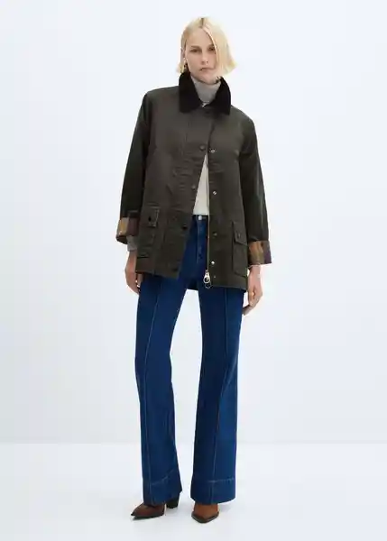 Abrigo Parka Niagara Khaki Talla XL Mujer Mango
