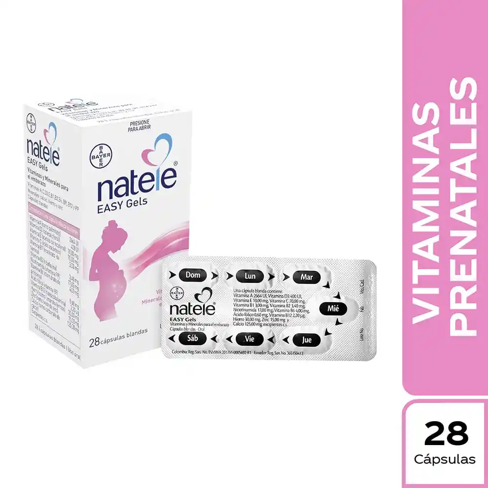 Natele Easy Gels Vitaminas y Minerales para el Embarazo