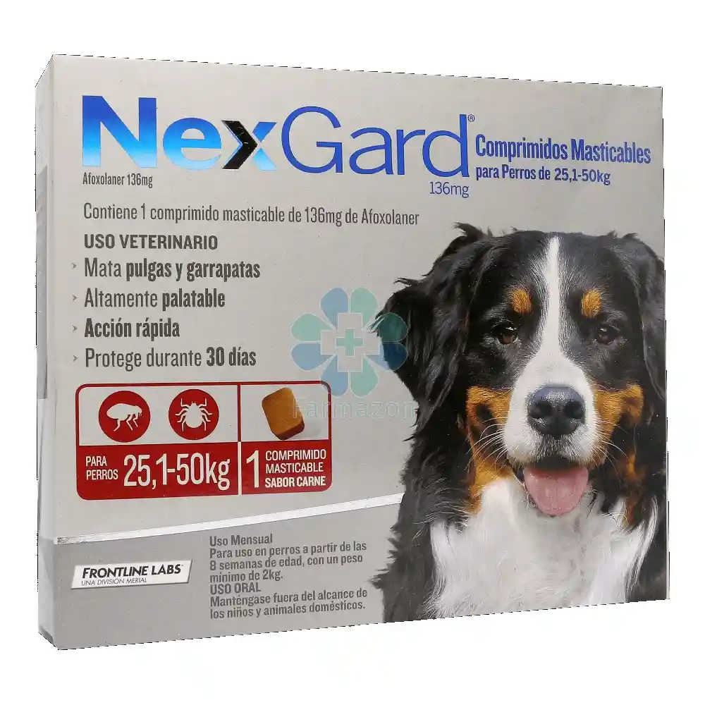 Nexgard 25-50 Kg Antipulgas Y Garrapatas Para Perros Grandes