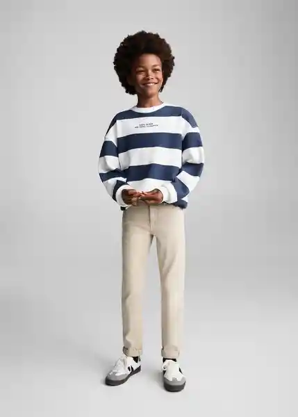 Sudadera Stripes7 Navy Talla 12 Niños Mango