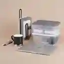 Organizador Almacenamiento Serie Silver Gray Gris Claro Miniso