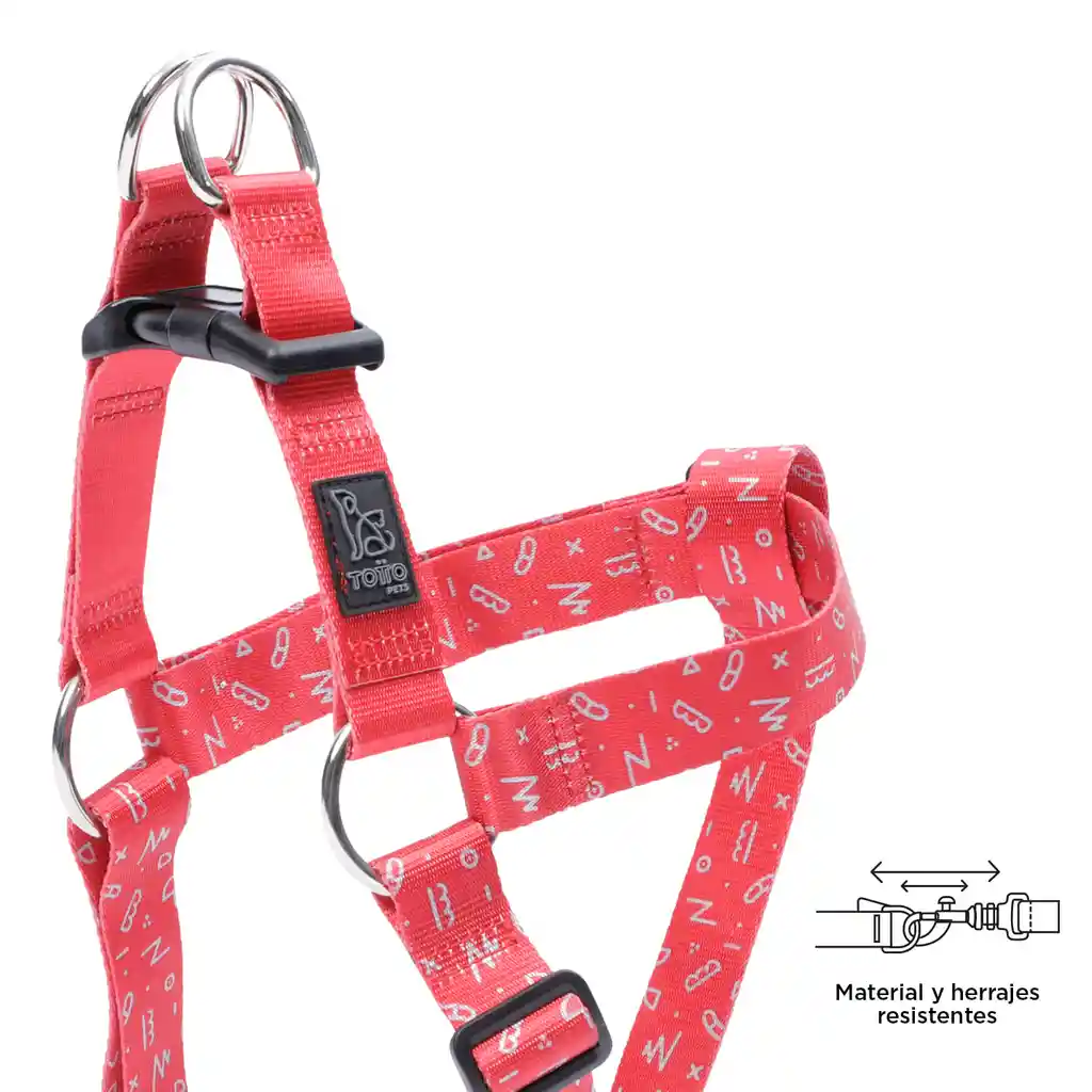 Totto Pets Arnés de Caminata Brunno Rojo XL