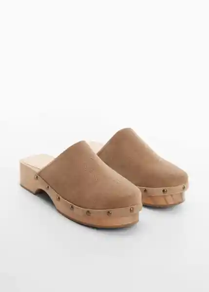 Zuecos Dina Niñas Camel Talla 40 Mango